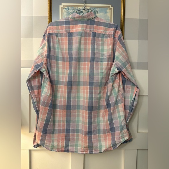 J. Crew Men's Pastel Plaid Button Down Shirt Size Large - Picture 2 of 6